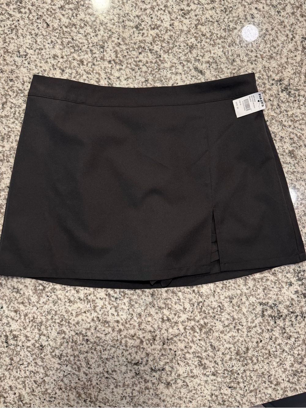 RSQ Black Mini Skort with Front Slit